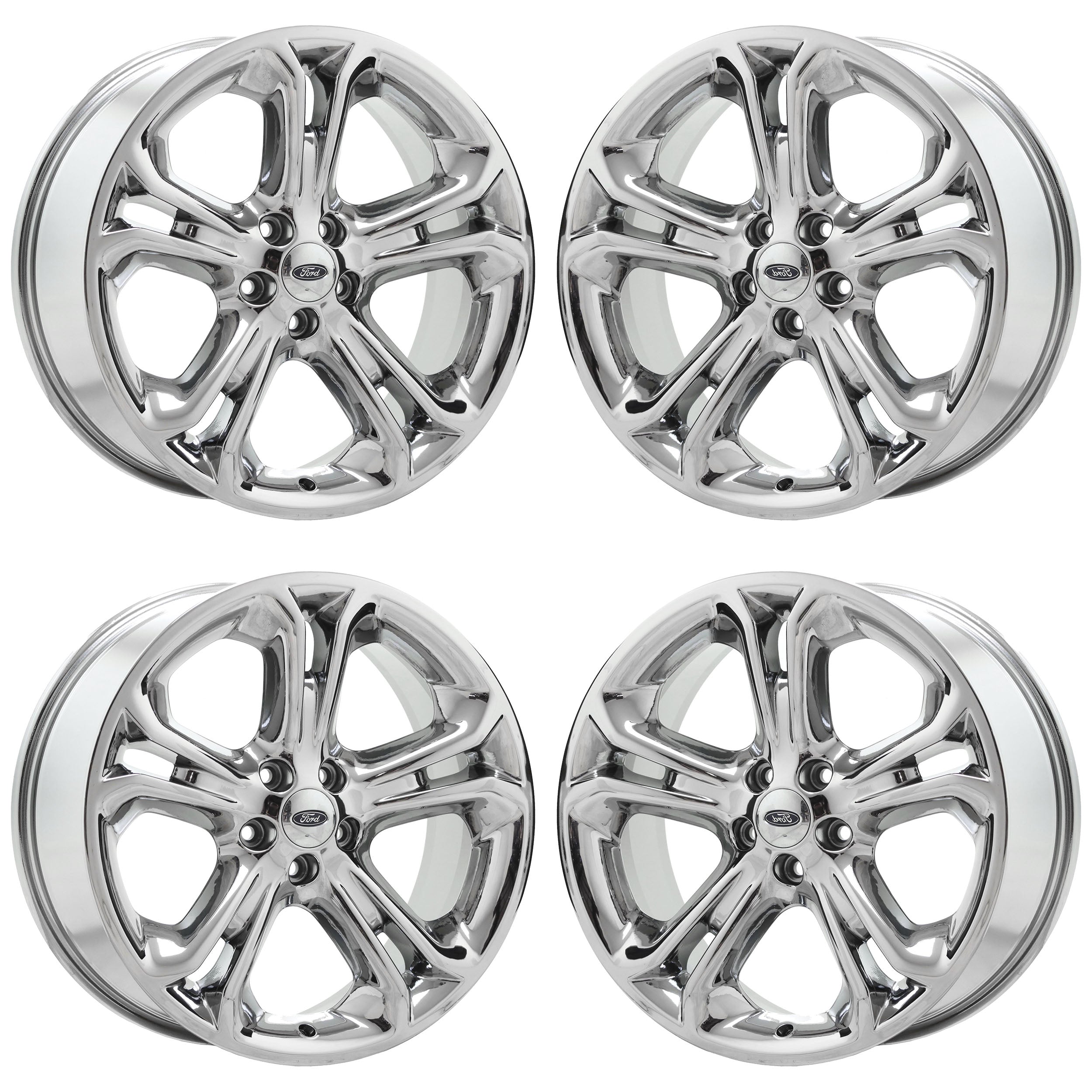 20" Ford Explorer Bright Chrome wheels rims Factory OEM set 4 3860